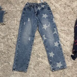 SHEIN Kids Blue Star Jeans